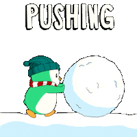 Work Pushing Sticker by Abster