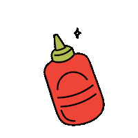 Hot Sauce Sriracha Sticker