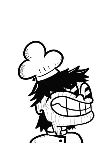 Gigglycook cook flip giggly gigglycook Sticker