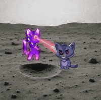 HeroGalaxyNFT cat hg herogalaxy laserbeam GIF