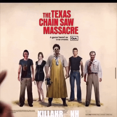 Texas Chainsaw Massacre Pointing GIF by DRODIAN™ BRAND