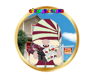 Congratulations Gnome Sticker