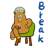 Tea Time Break Sticker