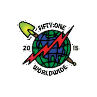 World Globe Sticker by 50to01