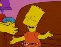Choking Season 9 GIF by The Simpsons