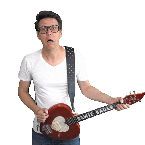 Guitar Brille Sticker by Bewie Bauer