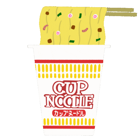 Instant Noodle Eating Sticker