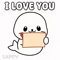 Love You Hearts GIF by Sappy Seals