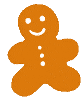 Gingerbread Man Smile Sticker