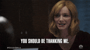 You Should Be Thanking Me Christina Hendricks GIF by Good Girls