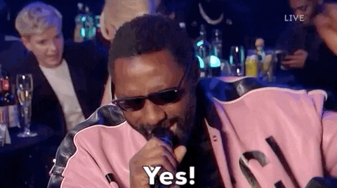 Idris Elba Yes GIF by BRIT Awards