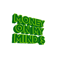 money on my mind Sticker