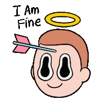 I Am Fine Poker Face Sticker by whosji