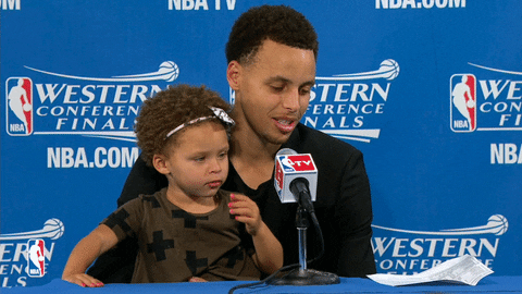 riley curry thinking GIF by NBA