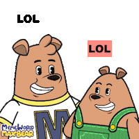Laughing Out Loud Lol Sticker by Meme World of Max Bear