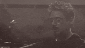 black and white sigh GIF