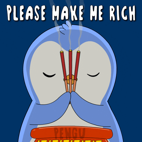 Money Pray GIF by Pudgy Penguins