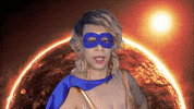 ComedianHollyLogan mask help damn superhero GIF