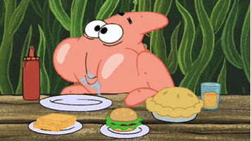 spongebob squarepants eating GIF