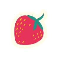 Dream Girl Strawberry Sticker by signaturemarket