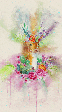 Flowers Deer GIF