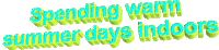 3d words Spending warm summer days indoors Sticker by AnimatedText