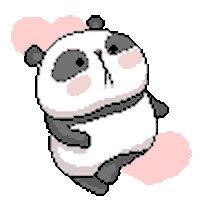 minniekawaiitutos love hearts happy dance dancing panda Sticker
