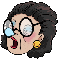 Tired Old Lady Sticker by Robot Gentleman