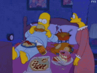 simpsons eating GIF