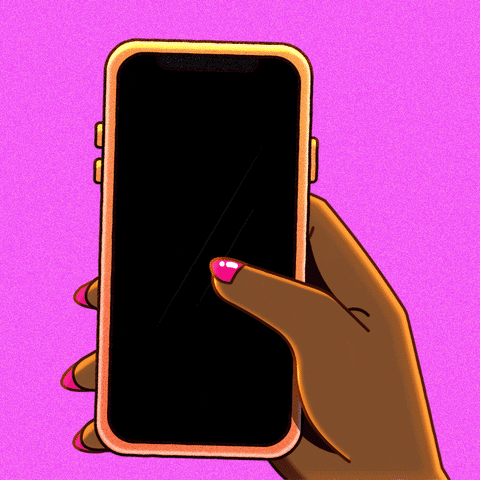 Digital art gif. Hand holds an orange smartphone over a pink background. On the screen, we see that the hand is texting their BFF, “Puedo el congreso aprobar una ley para prohibir el aborto en todo el pais? Que tan posible es eso?” The BFF responds, “Los politicos antiabortistas han sido claros: su objectivo final es aprobar una ley nacional que prohiba el aborto.”
