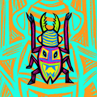 Beetle Woodcut GIF