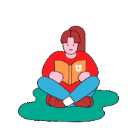 Reading Sleeping Sticker by The University of Utah Asia Campus