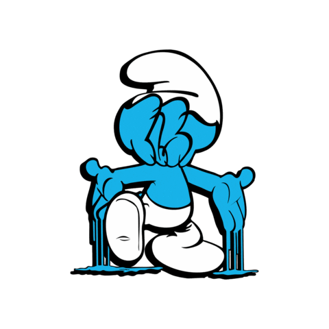 Bustart giphygifmaker smurf bustart Sticker