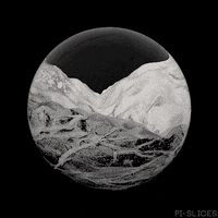 pislices loop 3d trippy black and white GIF