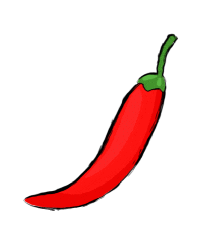 Chovi food comida vegetable rojo Sticker