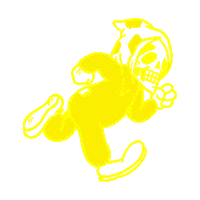 ignatevink party run neon skull Sticker