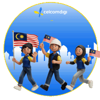 Merdeka Malaysiaday Sticker by CelcomDigi