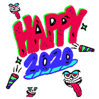 Happy New Year Sticker by Nuttz
