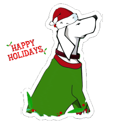 tuckerdukes giphyattribution tuckerdukes tuckerdukeslunchbox merrychristmas happyholidays dog Sticker