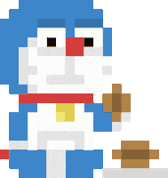 Pixel Eat Sticker by salim cheeks