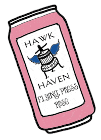 Happy Hour Rose Sticker by Hawk Haven Winery