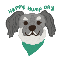 Wednesday Morning Dog Sticker by Ann of Facedit