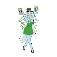 New Year Money Sticker by Glow The Unicorn