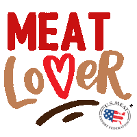 usmeat parrillero meat lover us meat us pork Sticker
