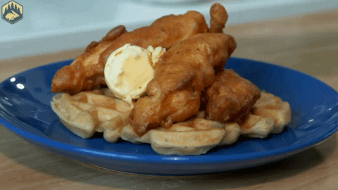 Hungry Chicken And Waffles GIF by Hyper RPG