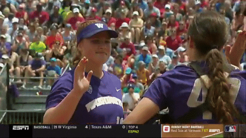 ncaasports giphyupload ncaa softball washington GIF