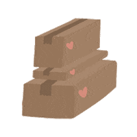 umatipo ecommerce caixa encomenda embalagens Sticker