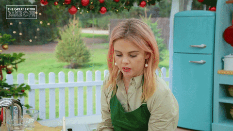 Dunno Choosing GIF by The Great British Bake Off