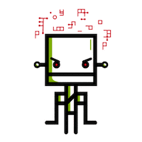 Angry Glitch Sticker by iperdesign