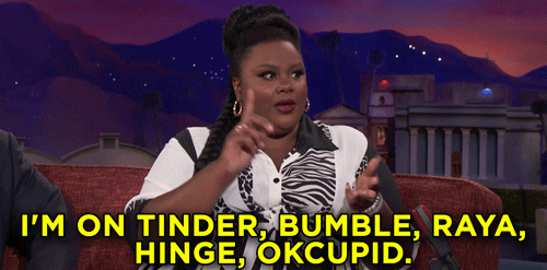 nicole byer dating GIF by Team Coco